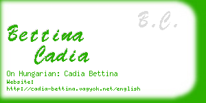 bettina cadia business card